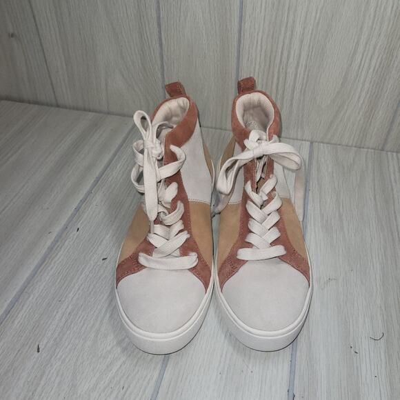 Chelsea & Violet Mac Colorblock Suede Leather High Top Sneakers Size 6.5 - Picture 3 of 9